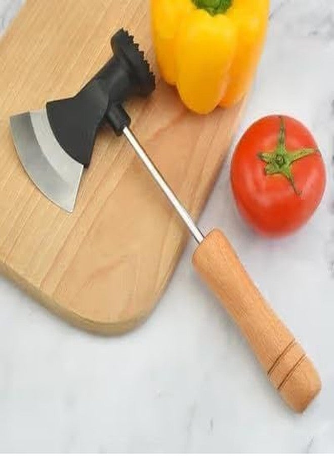COZIESS مطرقة لحم متعددة الوظائف من كوزيس، قطعة واحدة، على شكل فأس، مصنوعة من الفولاذ المقاوم للصدأ، مزودة بحافة قاطعة، مطرقة متينة لتطرية اللحم، الدجاج، لحم الخنزير، الشواء، والطبخ المنزلي - Image 4